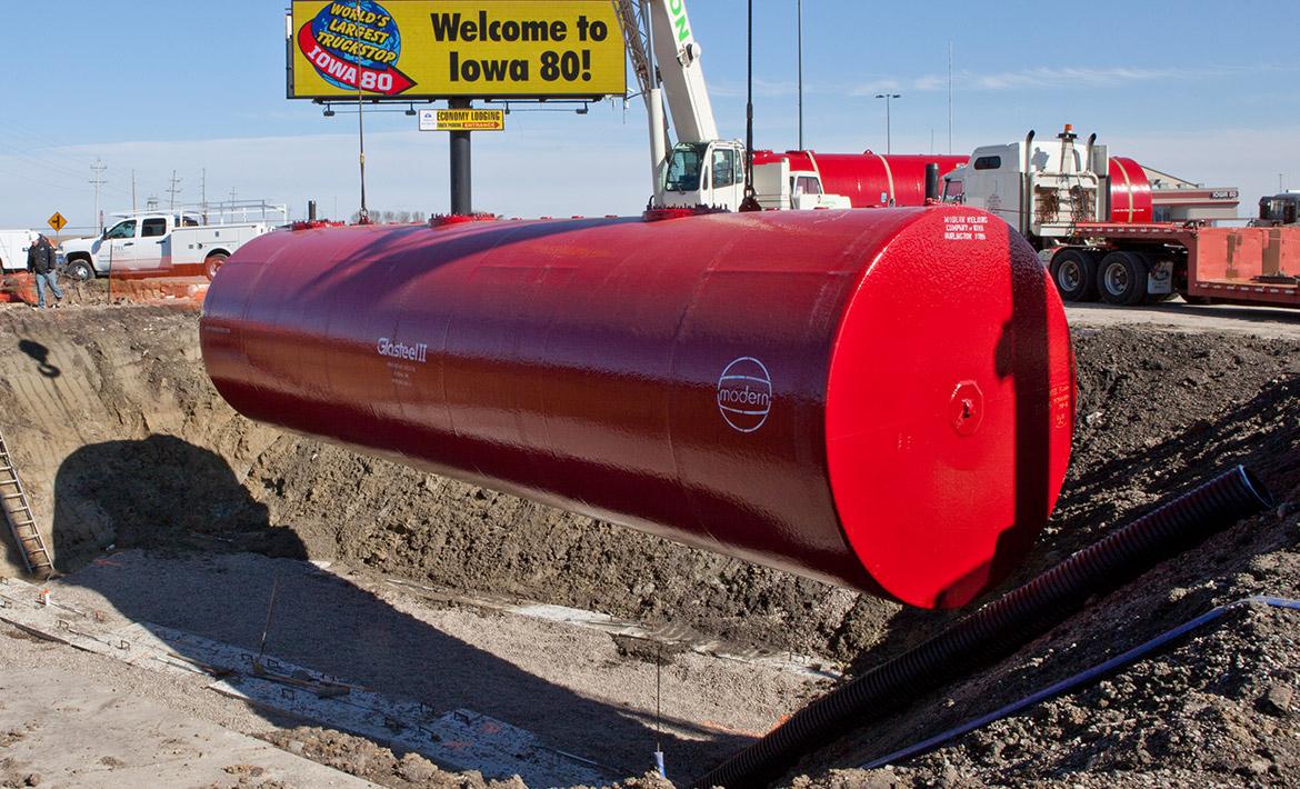 Modern's Glasteel II underground steel storage tank