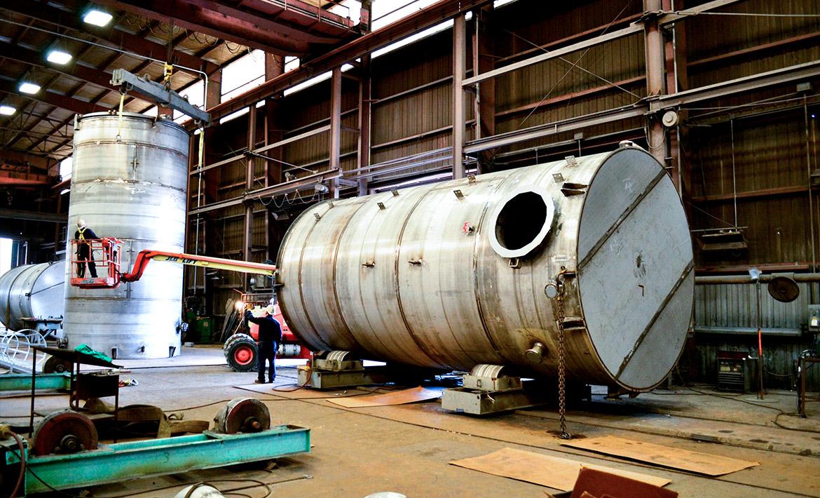 Stainless Steel API tanks for wastewater treatment plant